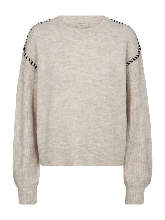 Freequent Kinlock Pullover moonbeam melange w. black - Afbeelding 4