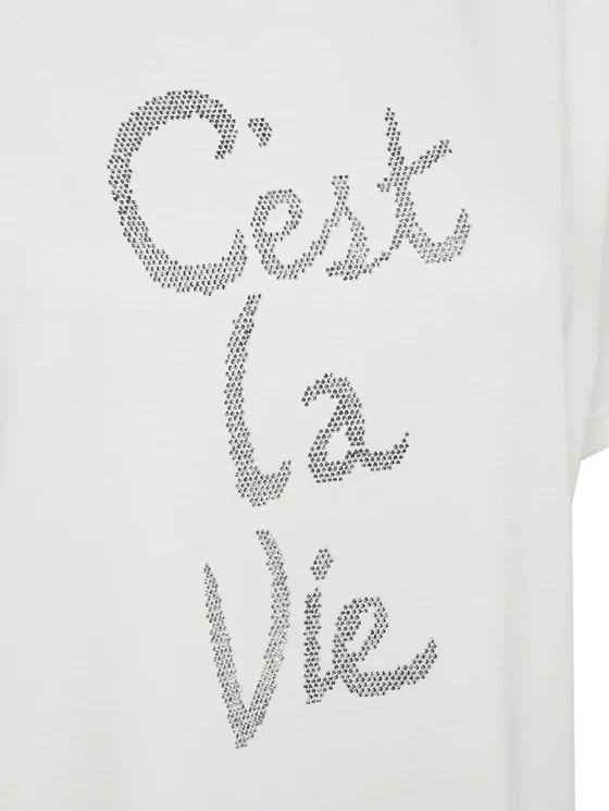 Freequent Malak Tee star off white - Afbeelding 4