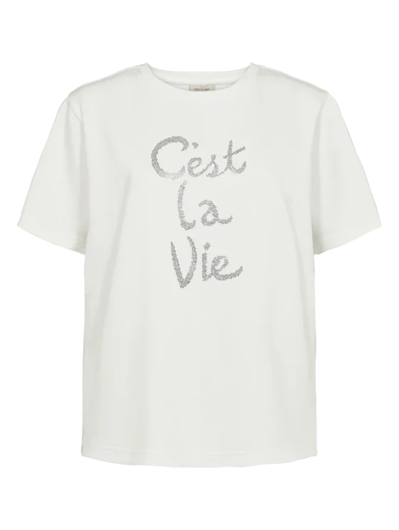 Freequent Malak Tee star off white - Afbeelding 5
