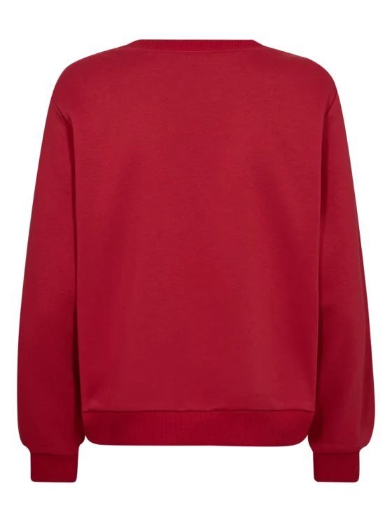 Freequent Wana Pullover chili pepper w. dark grey - Afbeelding 2