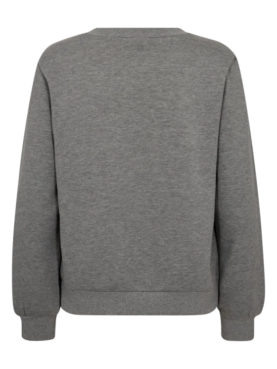 Freequent Wana Pullover med. grey melange w. port royale - Afbeelding 5