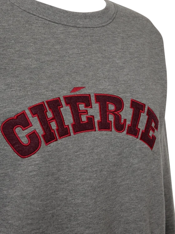 Freequent Wana Pullover med. grey melange w. port royale - Afbeelding 4