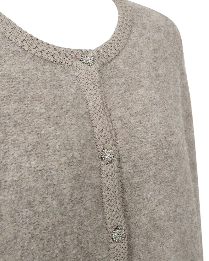 Freequent Grschrista Vest simply taupe melange - Afbeelding 4
