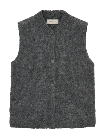 Freequent Jump Gilet dark grey melange