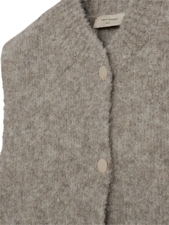 Freequent Jump Gilet desert taupe melange - Afbeelding 8