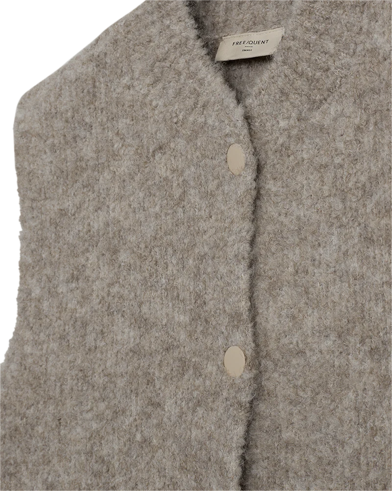 Freequent Jump Gilet desert taupe melange - Afbeelding 8