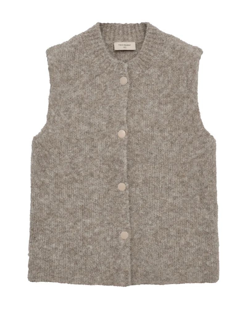 Freequent Jump Gilet desert taupe melange - Afbeelding 6