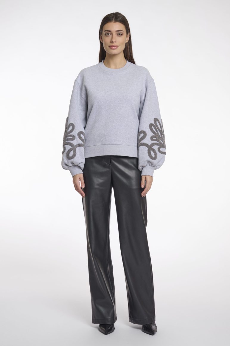 Rino & Pelle Quincy Trui grey melange - Afbeelding 2