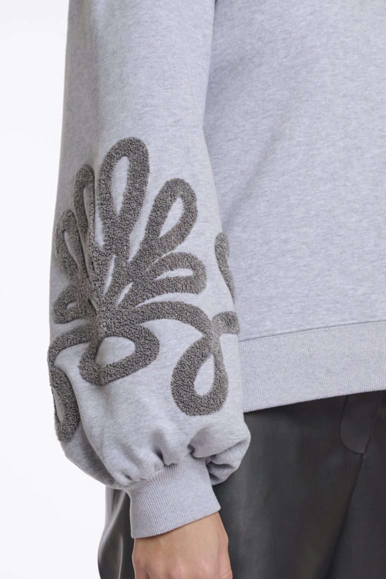 Rino & Pelle Quincy Trui grey melange - Afbeelding 3