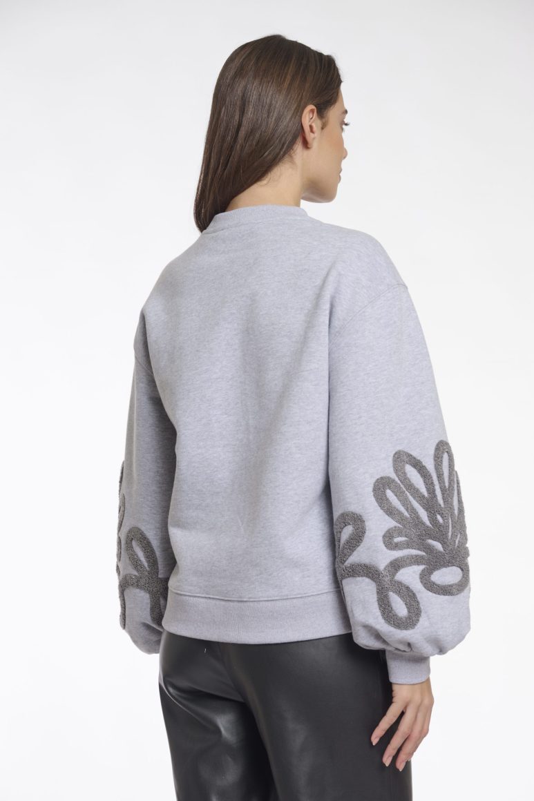 Rino & Pelle Quincy Trui grey melange - Afbeelding 4