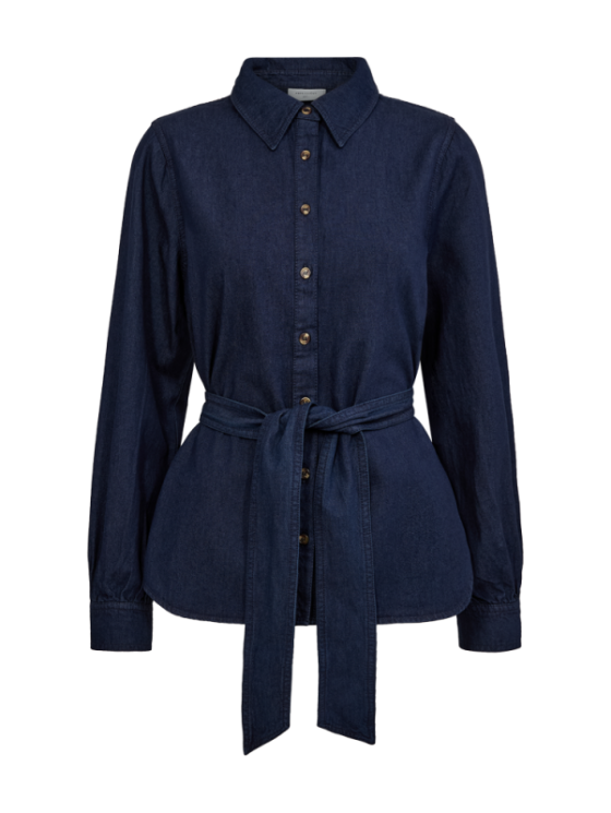 Freequent Lisea Shirt indigo blue denim - Afbeelding 3