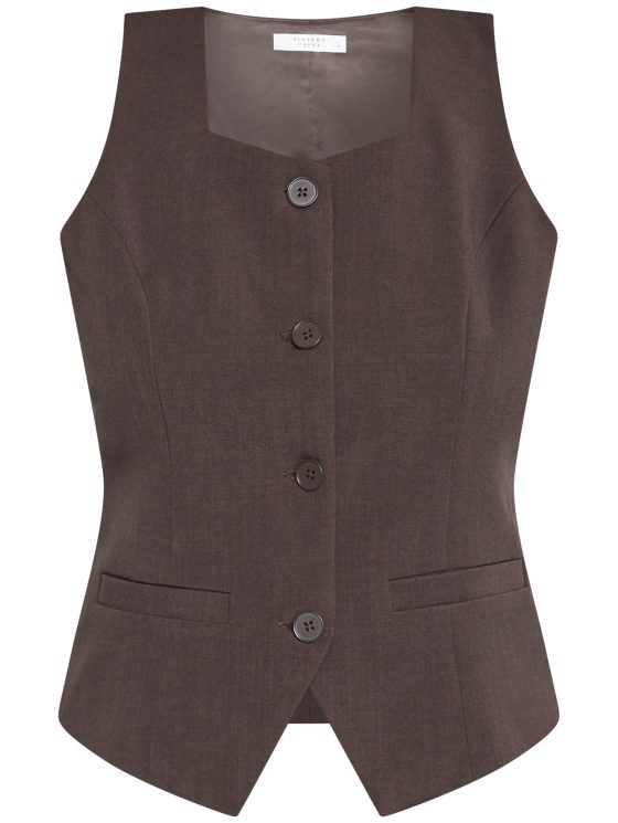 Sisterspoint Gema Gilet dark chocolate - Afbeelding 2