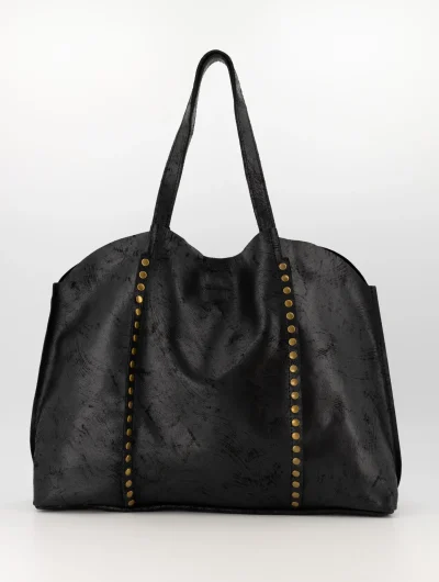 Zaza schoudertas Leer zwart T444