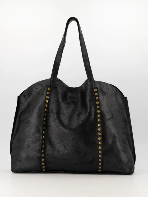 Zaza schoudertas Leer zwart T444