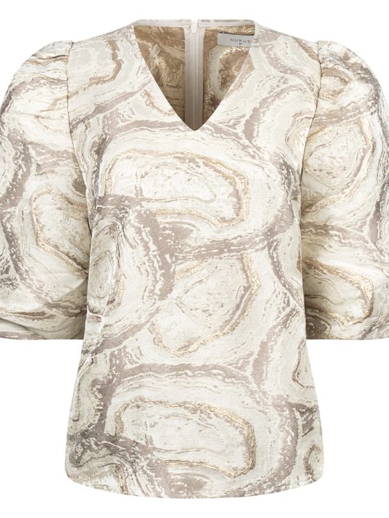 Nukus Mirthe Top off white/fango - Afbeelding 5