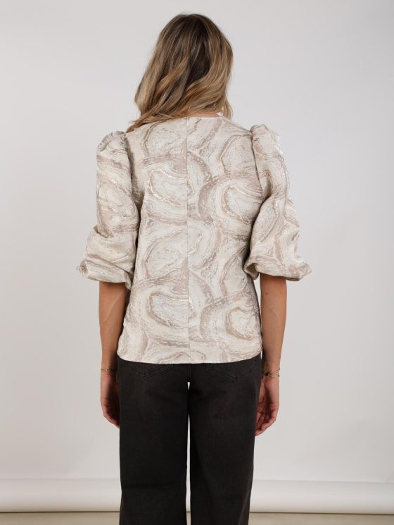 Nukus Mirthe Top off white/fango - Afbeelding 3