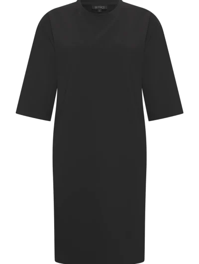 Mi Piace Travelstof Bonded Midi Jurk 202682 zwart