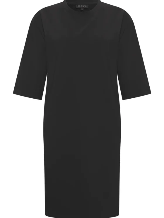 Mi Piace Travelstof Bonded Midi Jurk 202682 zwart