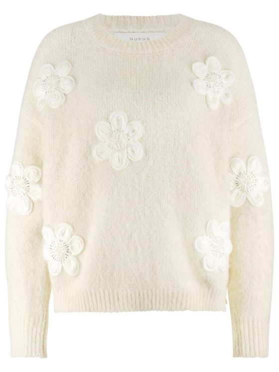 Nukus Chiaca Pullover Flower off white - Afbeelding 5