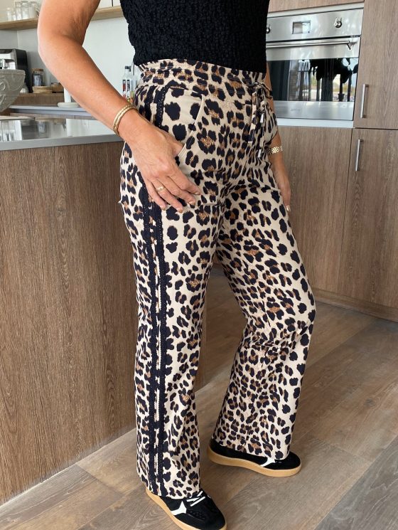 Mi Piace Travelstof Broek 202704 leopard print latte - Afbeelding 3