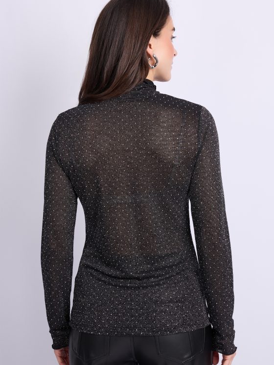 C&S Tatiana Glitter Top zwart - Afbeelding 2