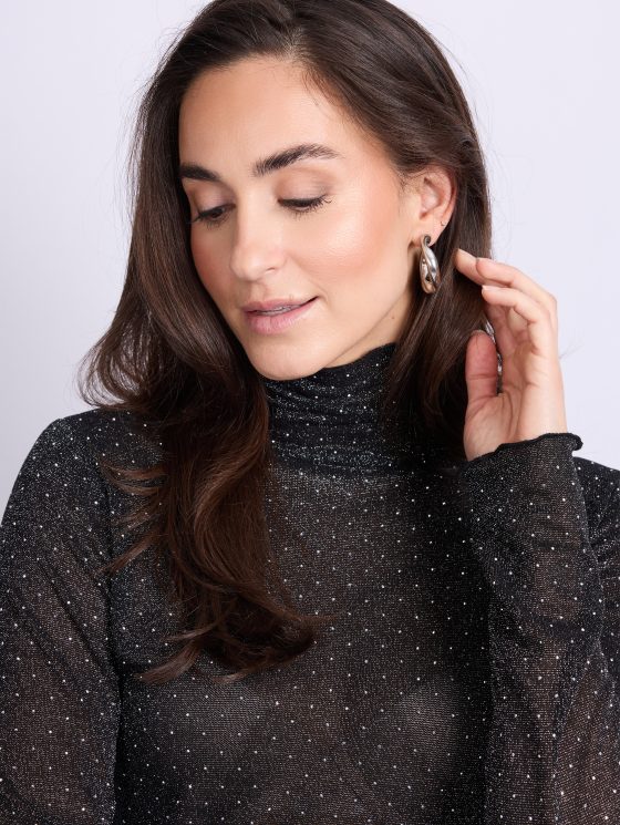 C&S Tatiana Glitter Top zwart - Afbeelding 3