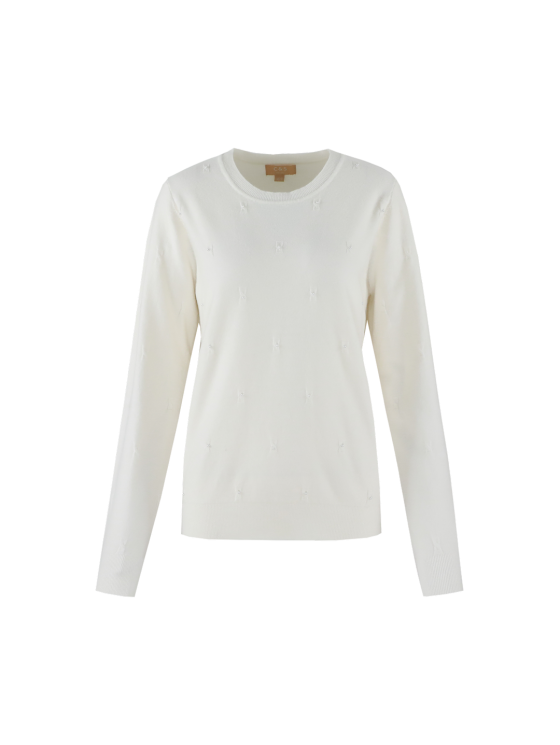 C&S Kathleen Knit Pullover wool white - Afbeelding 4