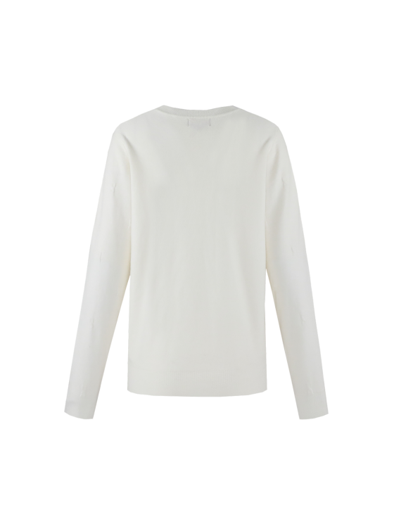 C&S Kathleen Knit Pullover wool white - Afbeelding 5