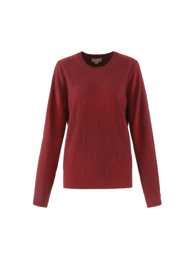 C&S Kathleen Knit Pullover amarone cabernet