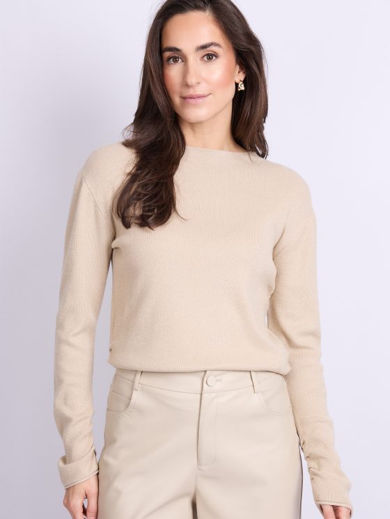 C&S Kristen Knit Pullover zand