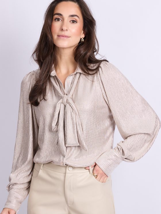 C&S Laska Blouse sand / light gold
