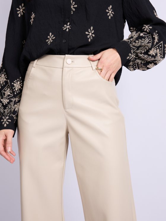C&S Puck PU Broek zand - Afbeelding 5