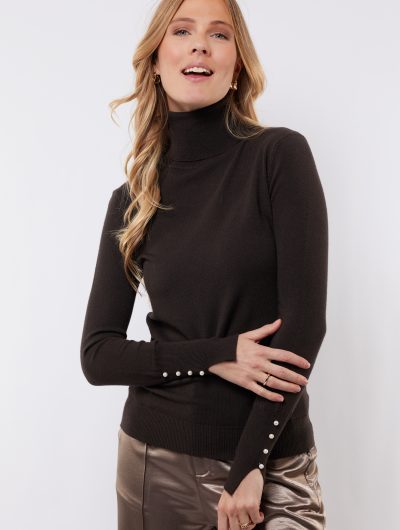 C&S Kalisse Knit Pullover dark chocolate