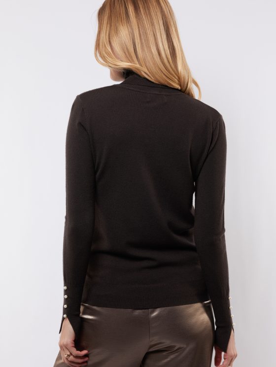 C&S Kalisse Knit Pullover dark chocolate - Afbeelding 2