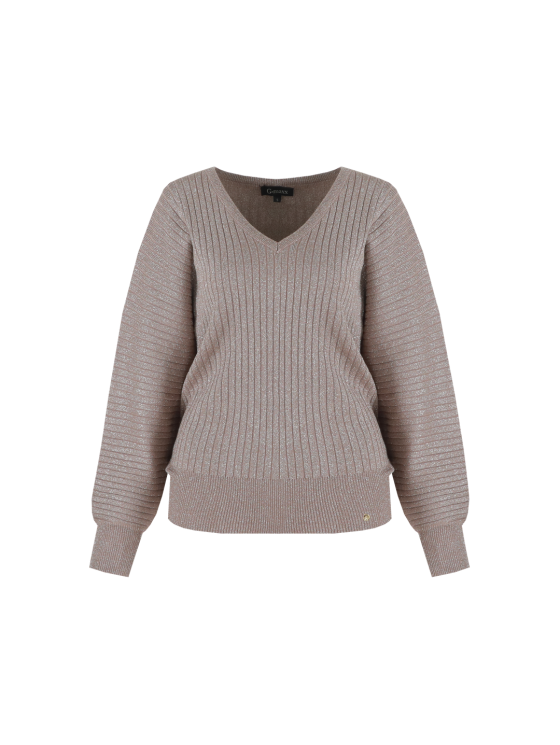 G-maxx Violetta Knitting Sweater grey brown