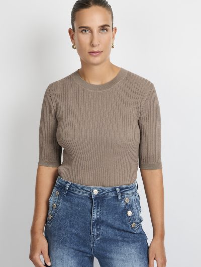 C&S Anne Knit Pullover bronze