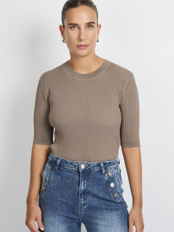C&S Anne Knit Pullover bronze