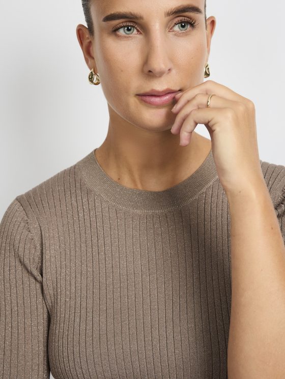 C&S Anne Knit Pullover bronze - Afbeelding 3