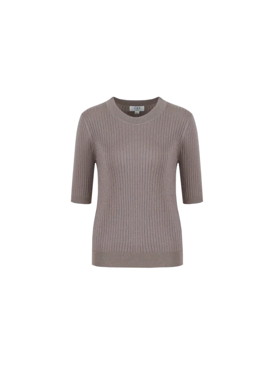 C&S Anne Knit Pullover bronze - Afbeelding 4