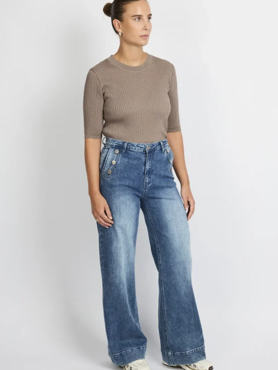 C&S Nadine Jeans Broek denim mid blue - Afbeelding 2