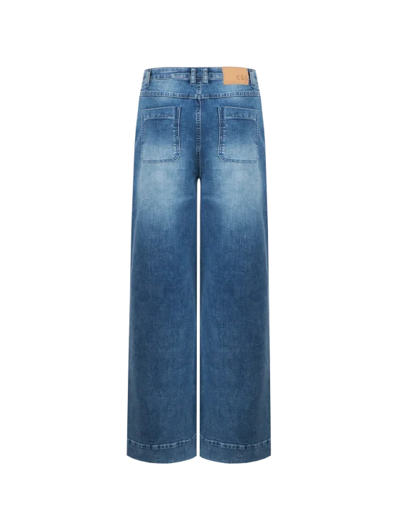 C&S Nadine Jeans Broek denim mid blue - Afbeelding 5