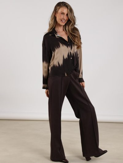 Nukus Jill Scuba Broek dark chocolate