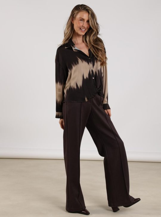 Nukus Jill Scuba Broek dark chocolate
