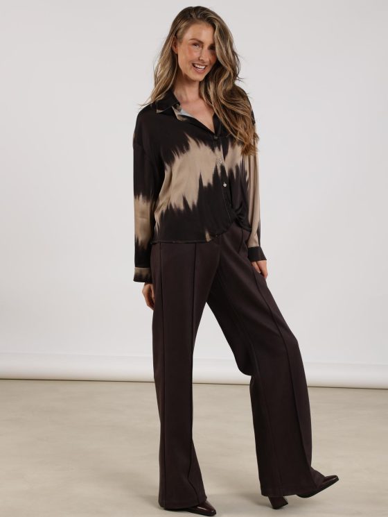 Nukus Jill Scuba Broek dark chocolate