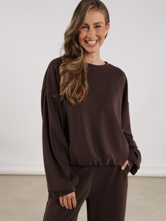 Nukus Gabi Pullover dark chocolate - Afbeelding 3