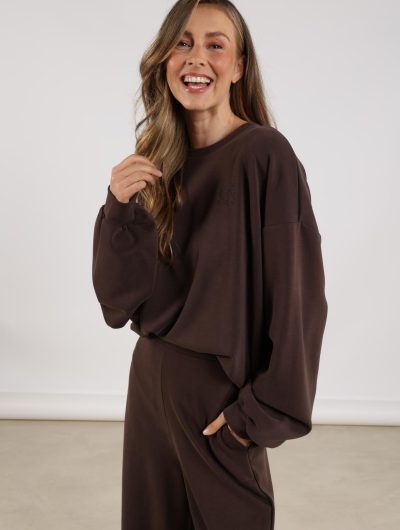 Nukus Gabi Pullover dark chocolate