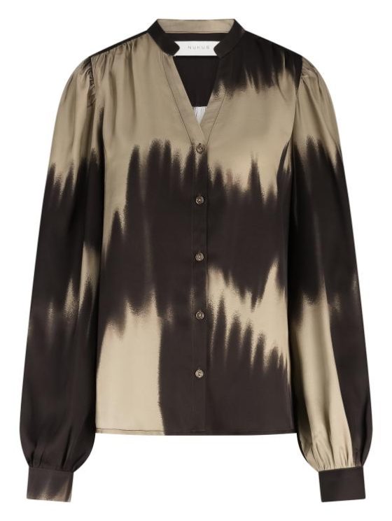 Nukus Lizzy Blouse sand / dark chocolate - Afbeelding 5