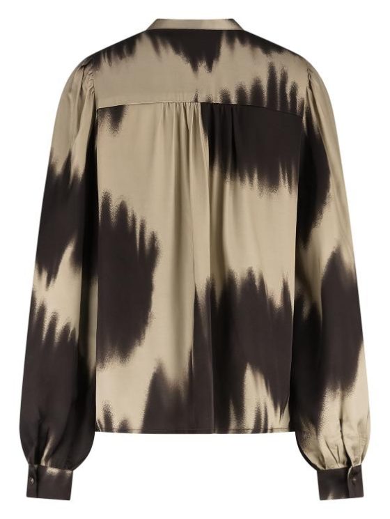 Nukus Lizzy Blouse sand / dark chocolate - Afbeelding 6