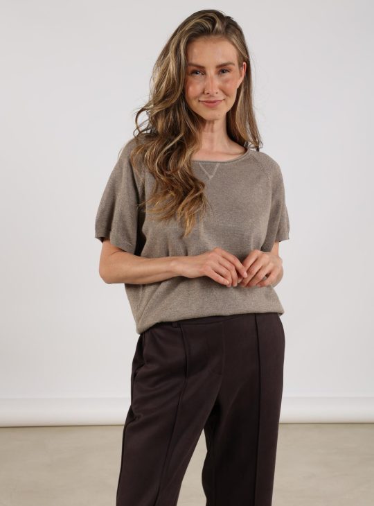 Nukus Anita Top Lurex light fango