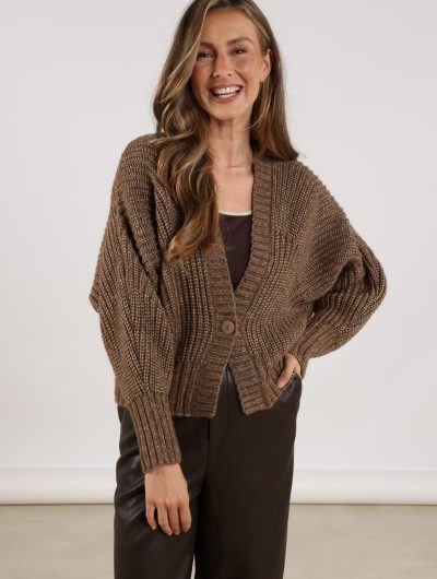 Nukus Jolijn Cardigan Vest light fango